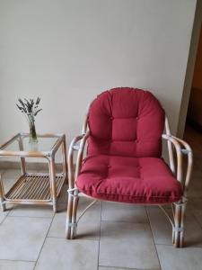Posezení v ubytování Leonidas Private Apartment in Sparta