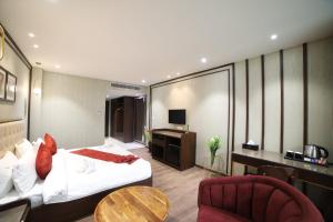 TV a/nebo společenská místnost v ubytování Hotel Seven Stone Bhilwara