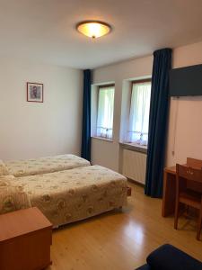 Postel nebo postele na pokoji v ubytování Garní Ladinia