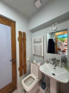 Koupelna v ubytování Etno Rekreacia Tabatadze, With in Door & Out door pool
