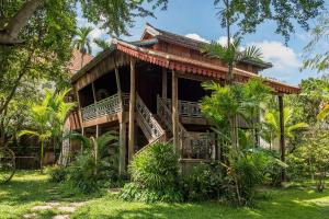 Zahrada ubytování Phum Khmer Lodge - Village Cambodian Eco-Lodge