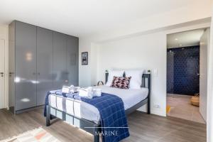Łóżko lub łóżka w pokoju w obiekcie Villa Olaina - Villa climatisée avec piscine