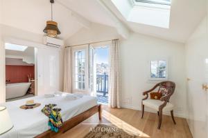 Łóżko lub łóżka w pokoju w obiekcie Villa Olaina - Villa climatisée avec piscine