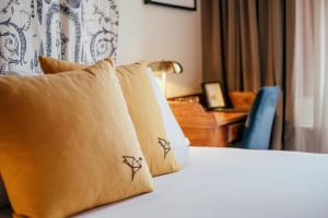 Postel nebo postele na pokoji v ubytování Hotel Cetina Palacio Ayala Berganza