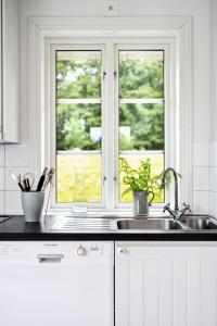 Kuchyň nebo kuchyňský kout v ubytování Summer Living In Nature And Lakeside In Halland