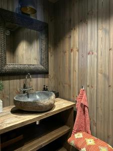 Ένα μπάνιο στο Architect-Designed Mountain Cabin At Mosetertoppen +28 φωτογραφίες