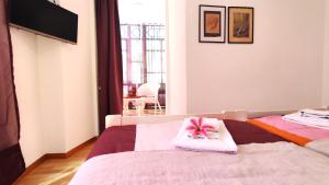 Hotel Scaletta房間的床