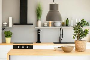 Kuchyň nebo kuchyňský kout v ubytování Modern Villa Med Havsutsikt I Pittoreska Mölle