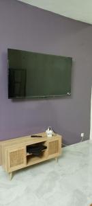 TV a/nebo společenská místnost v ubytování Gîte Bideew + 17 fotografií