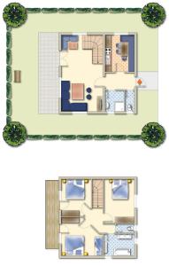 Půdorys ubytování Chalets Huber