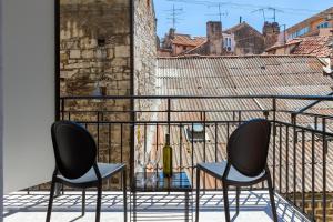 Balkón nebo terasa v ubytování Luxury rooms Unicus I, II, IV