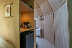 Kuchyň nebo kuchyňský kout v ubytování Cabin Primrose