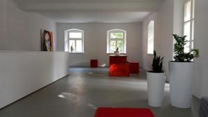 Et opholdsområde på Minimalist Style Apartment In Upper Palatinate + 23 billeder