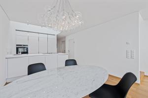 Kuchyň nebo kuchyňský kout v ubytování Bodensee Loft in Strandnähe