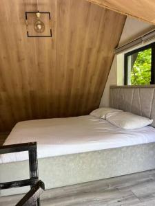 Ένα ή περισσότερα κρεβάτια σε δωμάτιο στο Aframe House By Qalacıq sweet house