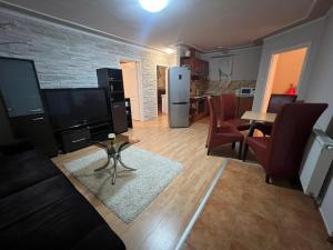 TV a/nebo společenská místnost v ubytování Alina apartmanok