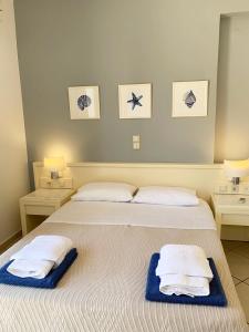 Ένα ή περισσότερα κρεβάτια σε δωμάτιο στο Platanias Memories Studio 3