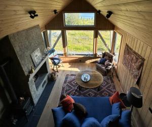 Posezení v ubytování Peaceful Cabin By Rødungen