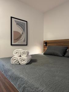 Postel nebo postele na pokoji v ubytování Fole Apart Hotel