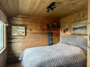 Cama o camas de una habitación en Secluded Mountain Cabin In Rauland With View