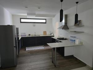 Virtuvė arba virtuvėlė apgyvendinimo įstaigoje Downtown Cozy Loft