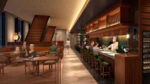 Ο χώρος του lounge ή του μπαρ στο The Gate Hotel Sapporo by Hulic