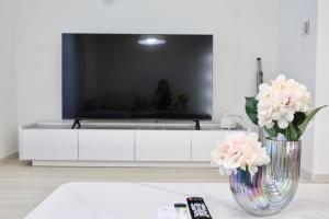 TV i/ili multimedijalni sistem u objektu new open岸里玉出 Maison Le Blanc 白練 心斋桥道顿崛通天阁电车直达