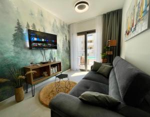 TV a/nebo společenská místnost v ubytování Apartament Slatine No 1