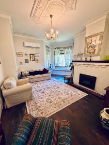 Et opholdsområde på Hilltop Cottage