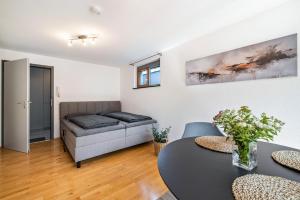 Postel nebo postele na pokoji v ubytování Ferienwohnung Hammer