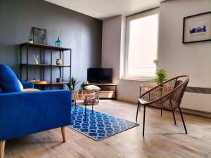 TV a/nebo společenská místnost v ubytování Cosy T3 à 50 m de la plage