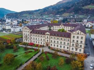 an aerial view of a large building in a city at Bischöfliches Institut Vinzentinum in Bressanone