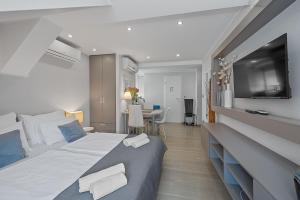 TV a/nebo společenská místnost v ubytování D&G Apartments Zagreb