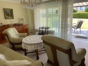 Χώρος καθιστικού στο Ferienwohnung Helga