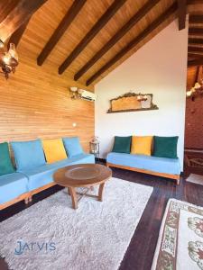 Posezení v ubytování Essanya Chalet with a private pool - Country side of nabeul