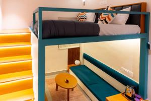 Letto o letti in una camera di Joey's Hostel Agra - 200m from Taj Mahal