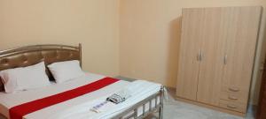 Postel nebo postele na pokoji v ubytování Gîte Bideew