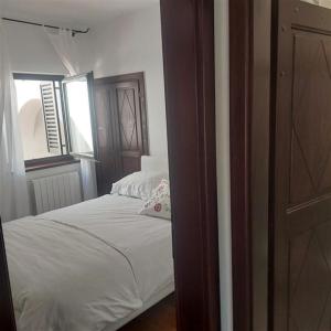 a bedroom with a white bed and a window at Apartment Arte by in Pješčana Uvala +7 photos