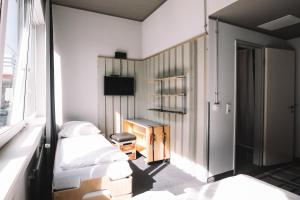 Istumisnurk majutusasutuses Superbude Hamburg St Georg
