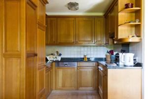Η κουζίνα ή μικρή κουζίνα στο Cozy Apt Overlooking the Gstaad Mountain Area