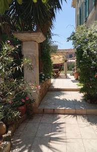 MontredonにあるSet of 2 houses, 320 m2, pool, gardenの植物と建物のある庭道