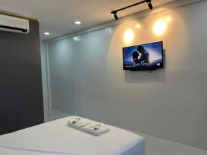 TV a/nebo společenská místnost v ubytování Casa de Apolinar Resort