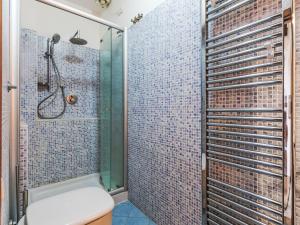 a bathroom with a shower and a toilet at Apartment Piccolo Leccio by Interhome in Cecina