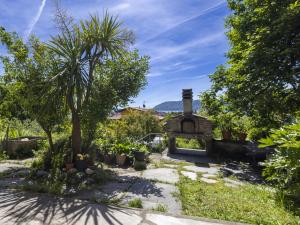 a garden with a house with a palm tree at Holiday Home Ornella by Interhome in Pallanza