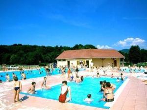 a large group of people in a swimming pool at Chalet Edelweiss au cœur de la nature vosgienne - FR-1-583-441 in Mélisey