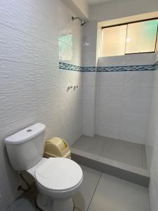 Bilik mandi di Casona Dorada Apartment Cusco