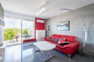 Χώρος καθιστικού στο Évasion Marine Vue Mer Grande Terrasse & Ponton Privés