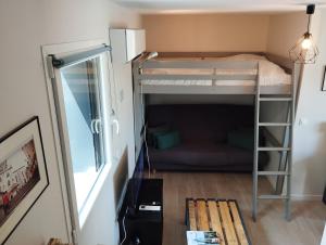 Postel nebo postele na pokoji v ubytování Le Rocamadour, duplex éco-conçu, 2 terrasses privatives