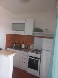 Kuchyň nebo kuchyňský kout v ubytování ApartmaniNET