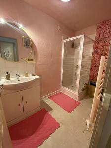 Koupelna v ubytování La Cigale- Rez de villa avec piscine